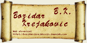 Božidar Krejaković vizit kartica